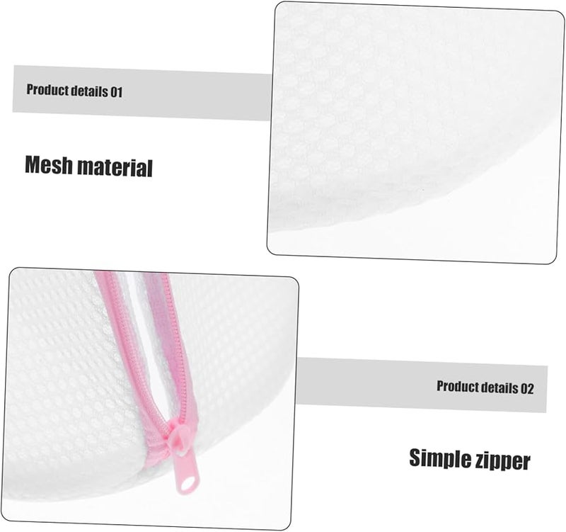 Zerodeko 4 حقيبة غسيل كبيرة شبكية بسحاب للصدرية والجوارب والملابس الحساسة - Image 3